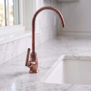 Antique Copper Cold Water Faucet with Lever Handle, 10-Inch Height