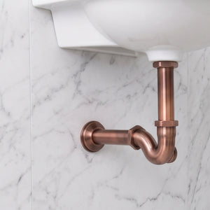 Antique Copper Drain Pipe with P-Trap