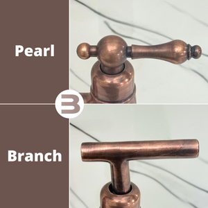 Antique Copper Bridge Kitchen Faucet with Lever Handles – Ellington – alternate view 13