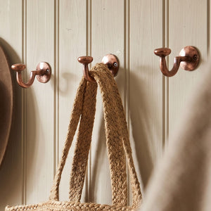 Antique Copper Hooks, Copper Robe Hook, Heavy Duty Single Hook, Wall Mount Robe Hooks