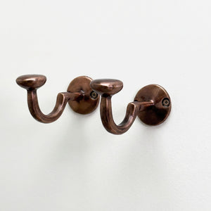 Antique Copper Hooks, Copper Robe Hook, Heavy Duty Single Hook, Wall Mount Robe Hooks