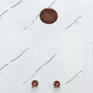 Antique Copper Adjustable Flat Round Rain Shower System — Short arm (ACCSS-007) — detail view 5