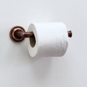 Antique Copper Wall Mount Toilet Paper Holder, Solid Copper Toilet Roll Holder