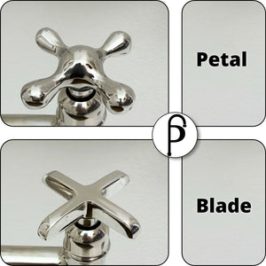 Polished Nickel Cold Water Faucet with Cross Handle, 10-Inch Height