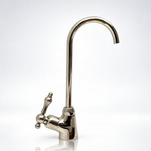 Polished Nickel Cold Water Faucet with Lever Handle, 10-Inch Height