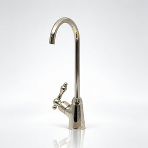Polished Nickel Cold Water Faucet with Lever Handle, 10-Inch Height
