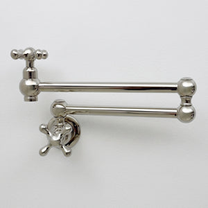 Polished Nickel Pot Filler with Cross Handles