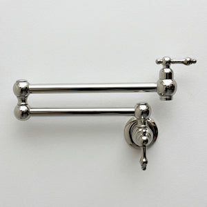 Polished Nickel Pot Filler with Lever Handles