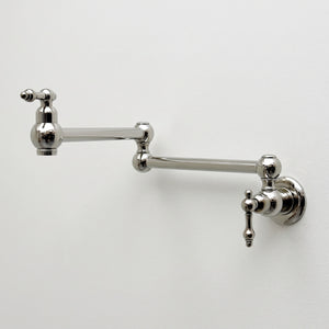 Polished Nickel Pot Filler with Lever Handles