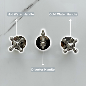 Polished Nickel Round Rain Shower System with Handheld — Short arm (PNCSS-020) — detail view 11