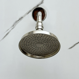 Polished Nickel Adjustable Round Rain Shower System — Short arm (PNCSS-009) — detail view 6
