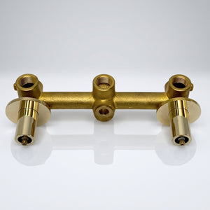 Solid Solid Brass 1 Way Valve, 2 Handles Bathroom Shower Valve