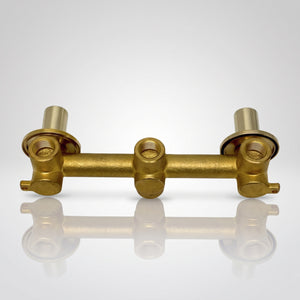 Solid Solid Brass 1 Way Valve, 2 Handles Bathroom Shower Valve