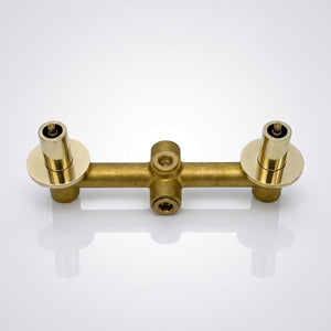 Solid Solid Brass 1 Way Valve, 2 Handles Bathroom Shower Valve