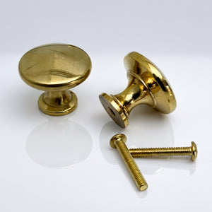 Unlacquered Brass Ball Cabinet Knob, Solid Brass Cabinets Knob, Brass Drawers Knob