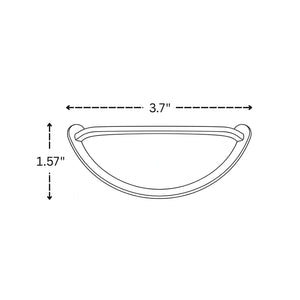 Unlacquered Brass Cup Pull Handles, Solid Brass Kitchen Bin Pull