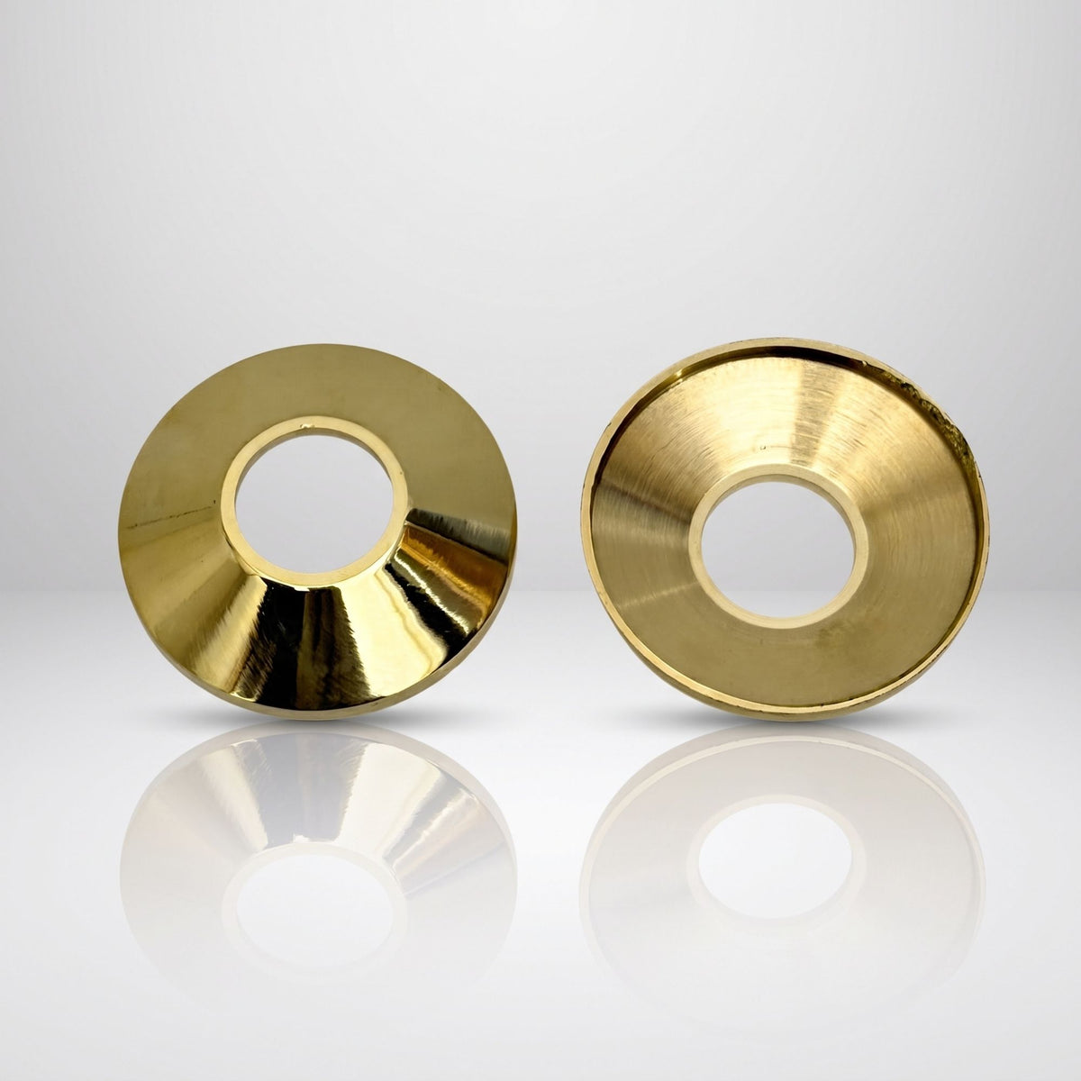 Unlacquered Brass Face Plates for Wall Mount Faucets, Solid Brass Round Escutcheons