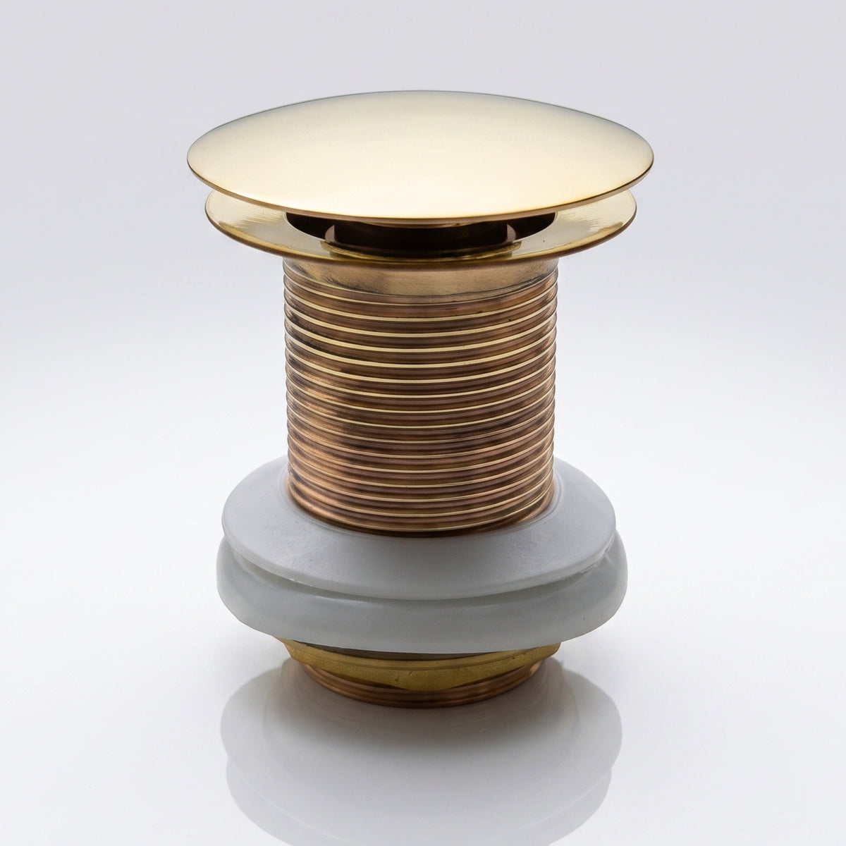Unlacquered Brass Pop Up Sink Strainer, Brass Push Up Button for Kitchen and Bathroom Sinks