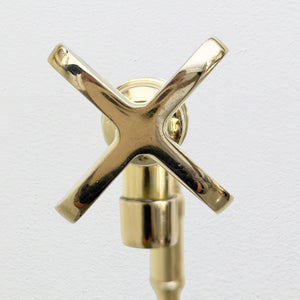 Unlacquered Brass Double-Joint Pot Filler with Cross Handles