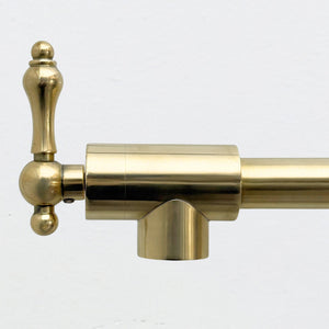 Unlacquered Brass Folding Pot Filler with Lever Handles