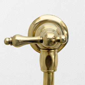 Unlacquered Brass Pot Filler with Lever Handles