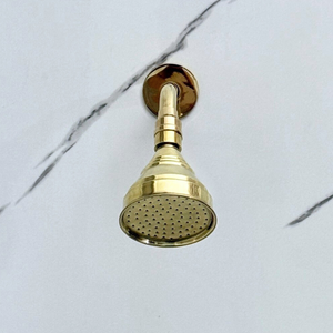 Unlacquered Brass Round Rain Shower System — Short arm (UBCSS-008) — detail view 6