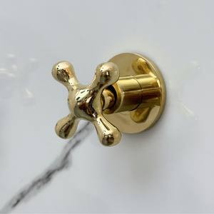 Unlacquered Brass Adjustable Round Rain Shower System — Arcuate arm (UBCSS-002) — detail view 11
