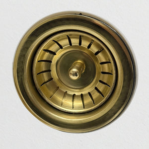 Unlacquered Brass Sink Strainer, Solid Brass Kitchen Sink Strainer