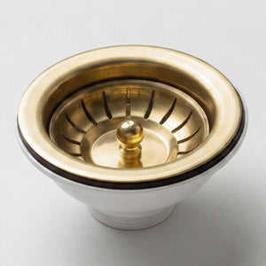Unlacquered Brass Sink Strainer, Solid Brass Kitchen Sink Strainer