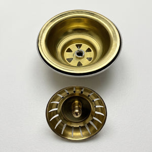 Unlacquered Brass Sink Strainer, Solid Brass Kitchen Sink Strainer