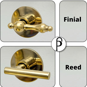 Unlacquered Brass Wall-Mount Faucet with Lever handles, Push-Up Drain & P-trap