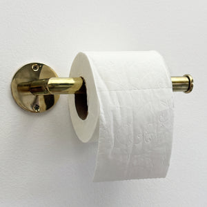 Unlacquered Brass Toilet Paper Holder, Solid Brass Wall Mount Toilet Roll Holder