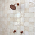 Antique Copper Adjustable Flat Round Rain Shower System — Short arm (ACCSS-007) — shower system overview