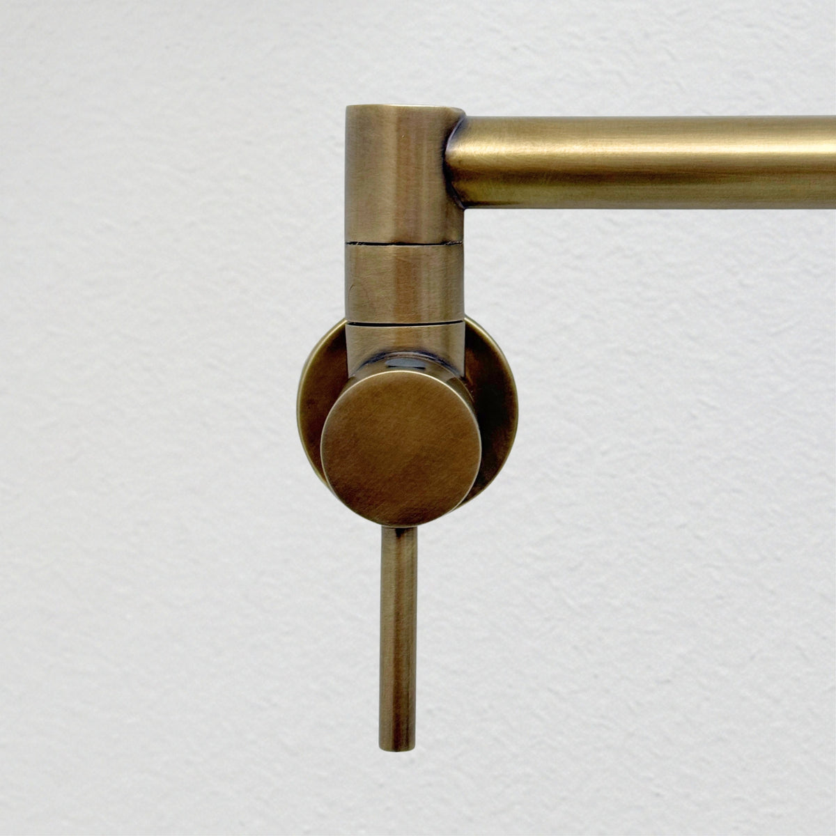 Antique Brass Wall-Mount Pot Filler with Lever Handles