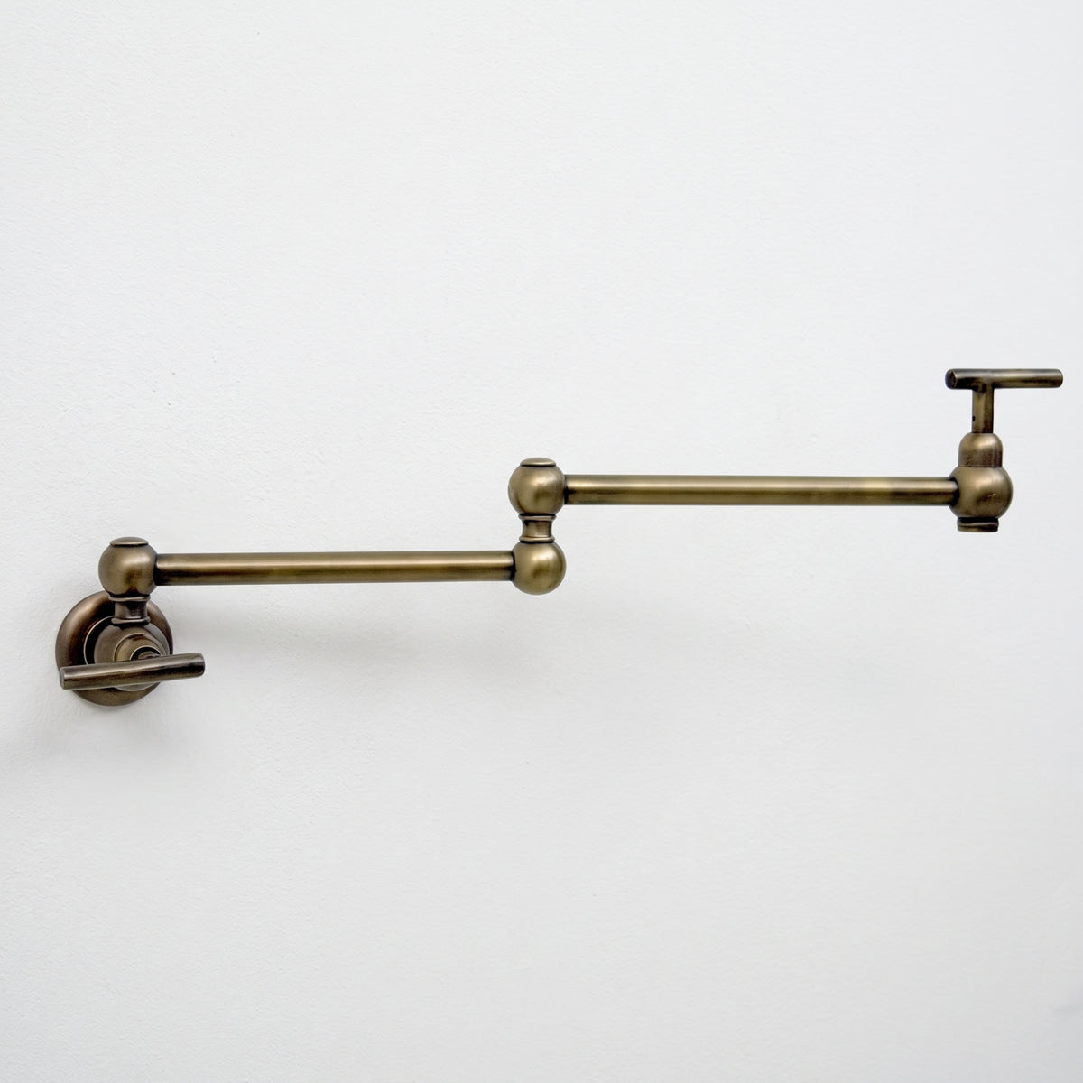 Antique Brass Pot Filler with Pearl or Branch Handles