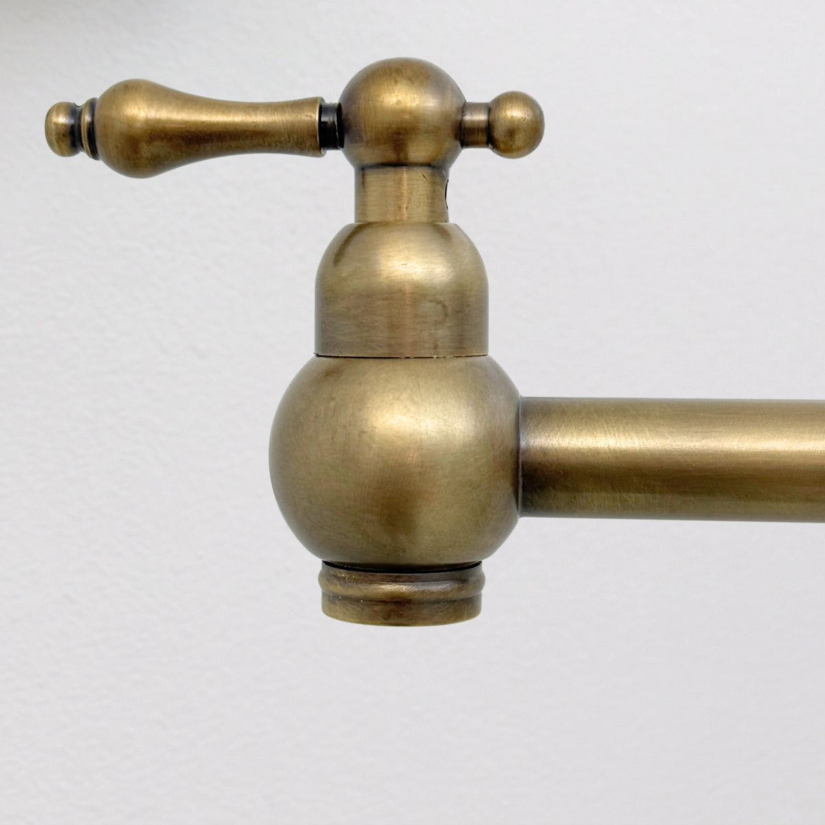 Antique Brass Pot Filler with Pearl or Branch Handles