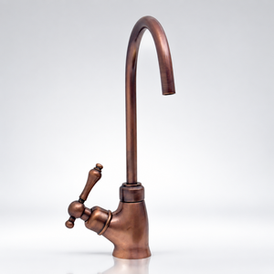 Antique Copper Cold Water Faucet with Lever Handle, 10-Inch Height