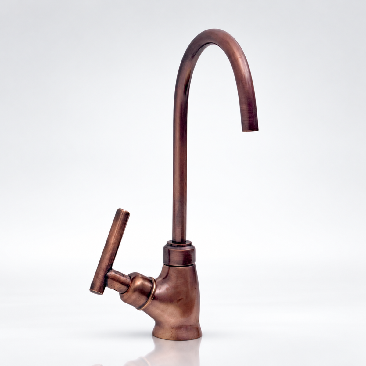 Antique Copper Cold Water Faucet with Lever Handle, 10-Inch Height