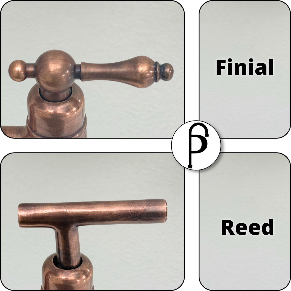 Antique Copper Cold Water Faucet with Lever Handle, 10-Inch Height