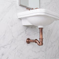 Antique Copper Drain Pipe with P-Trap