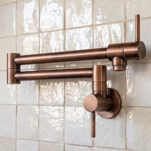 Antique Copper Wall-Mount Pot Filler