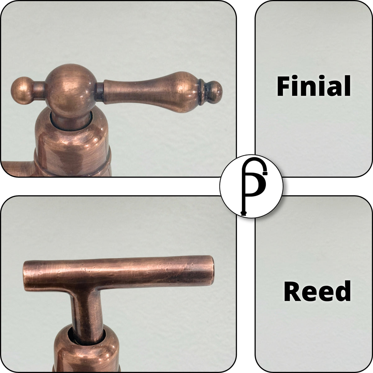 Antique Copper Wall-Mount Pot Filler with Lever Handles