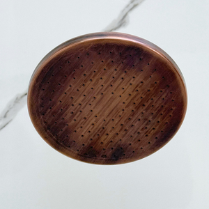 Antique Copper Adjustable Flat Round Rain Shower System — Short arm (ACCSS-007) — detail view 6