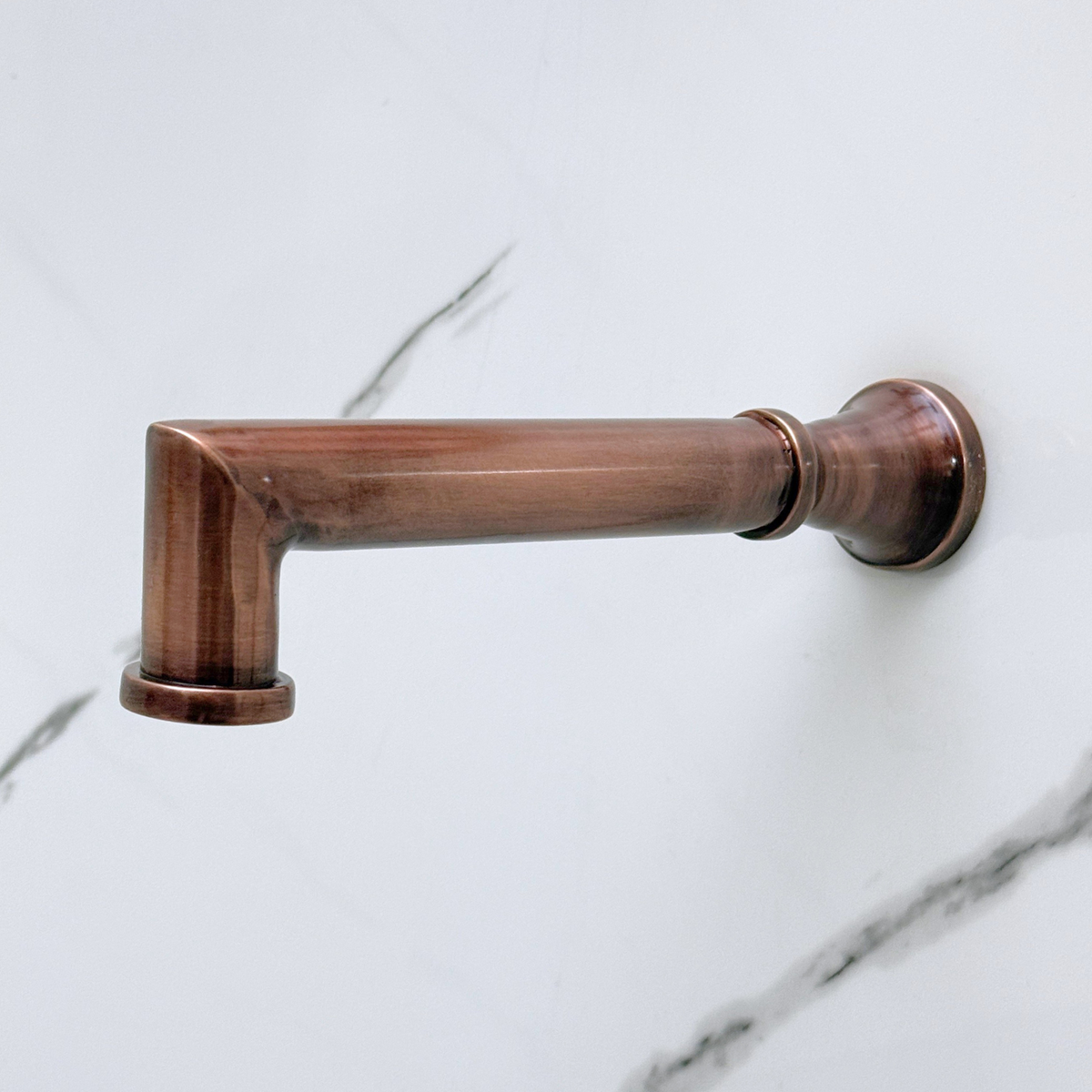 Antique Copper Adjustable Square Rain Shower System with Handheld & Tub Filler — Straight arm (ACCSS-016) — detail view 13