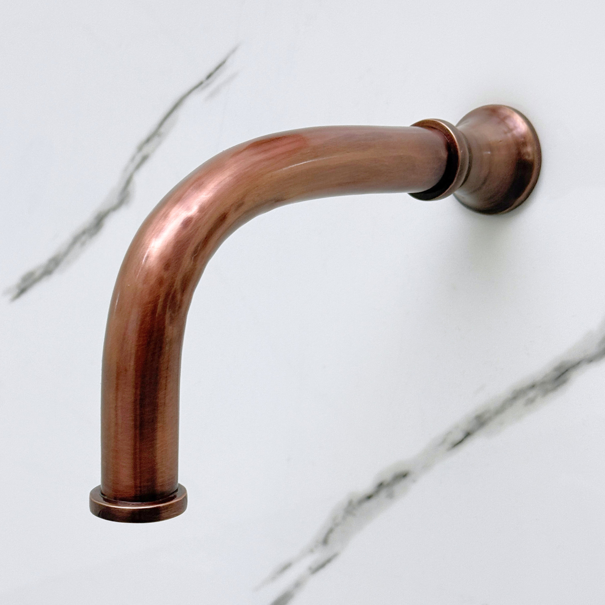 Antique Copper Adjustable Round Rain Shower System with Handheld & Tub Filler — Short arm (ACCSS-013) — detail view 10