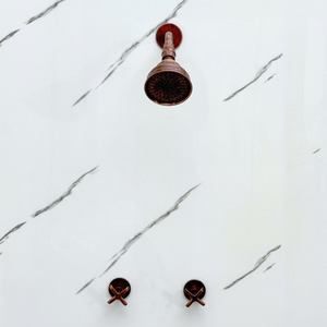 Antique Copper Adjustable Round Rain Shower System — Short arm (ACCSS-008) — detail view 5
