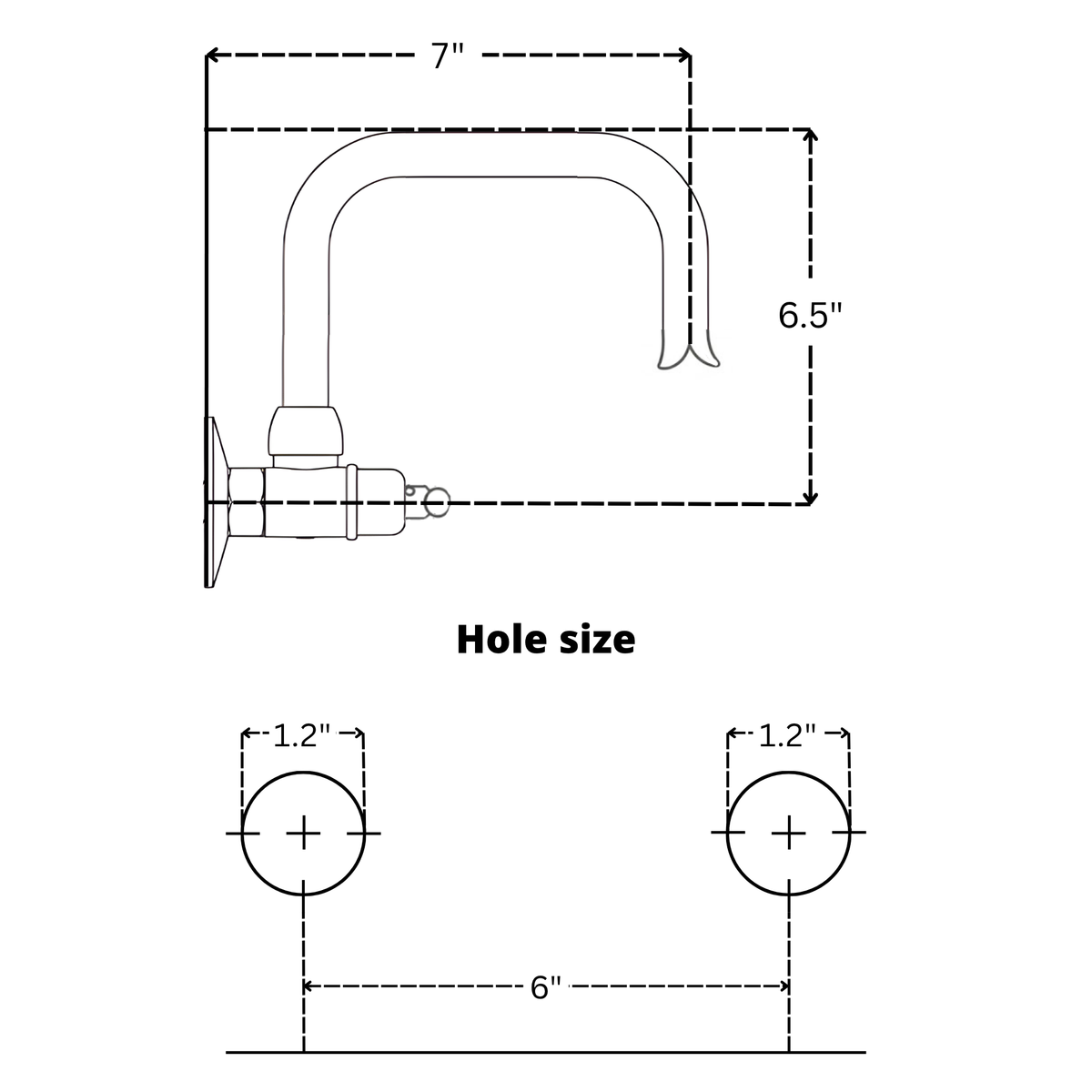 7" Hammered unlacquered brass wall faucet, 6" spread with lever handles – alternate view 10