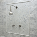 Polished Nickel Adjustable Round Rain Shower System — Straight arm (PNCSS-006) — shower system overview