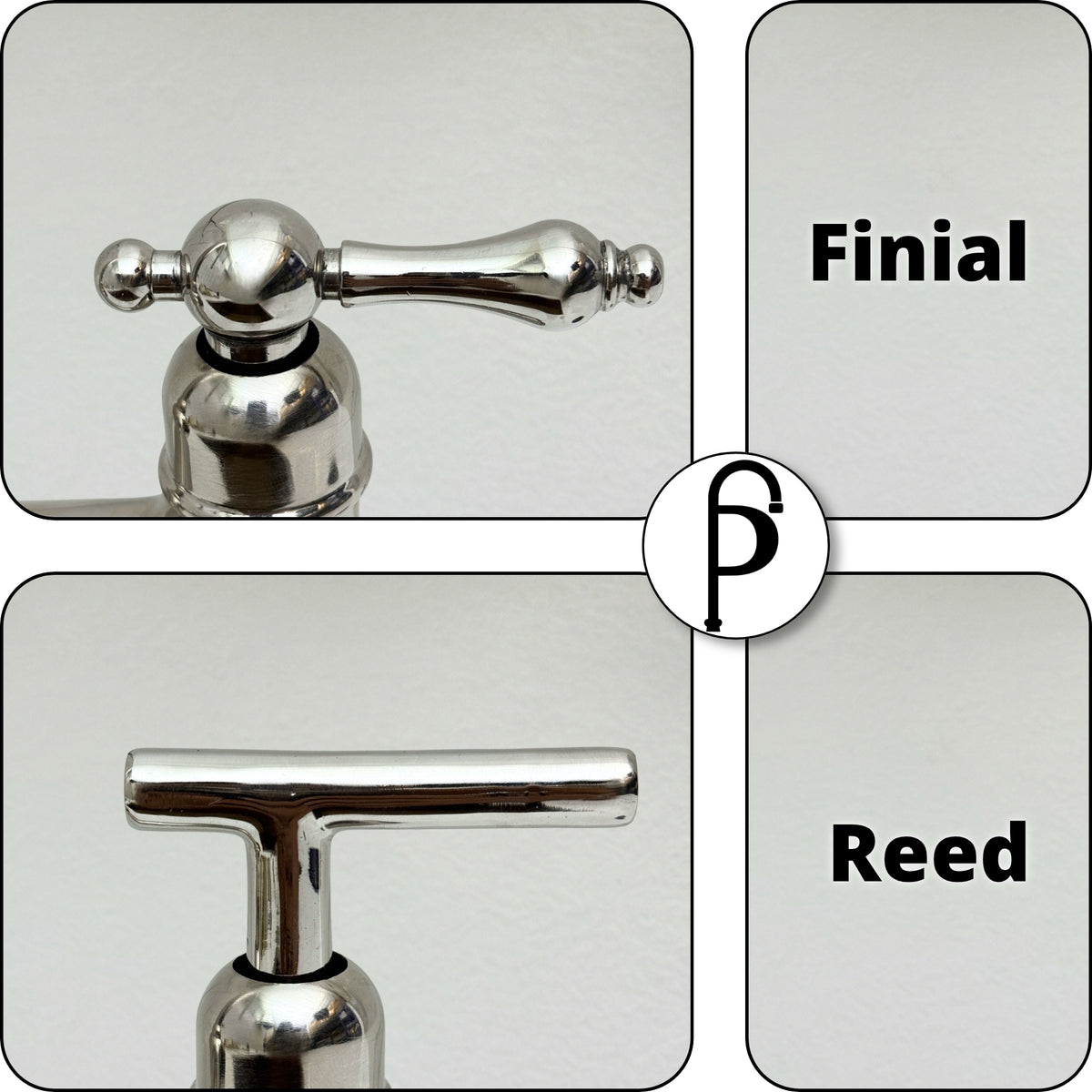Polished Nickel Cold Water Faucet with Lever Handle, 10-Inch Height