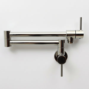 Polished Nickel Wall-Mount Pot Filler
